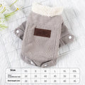 Lambswool grey fleece lined padded vest for dogs on a white background.