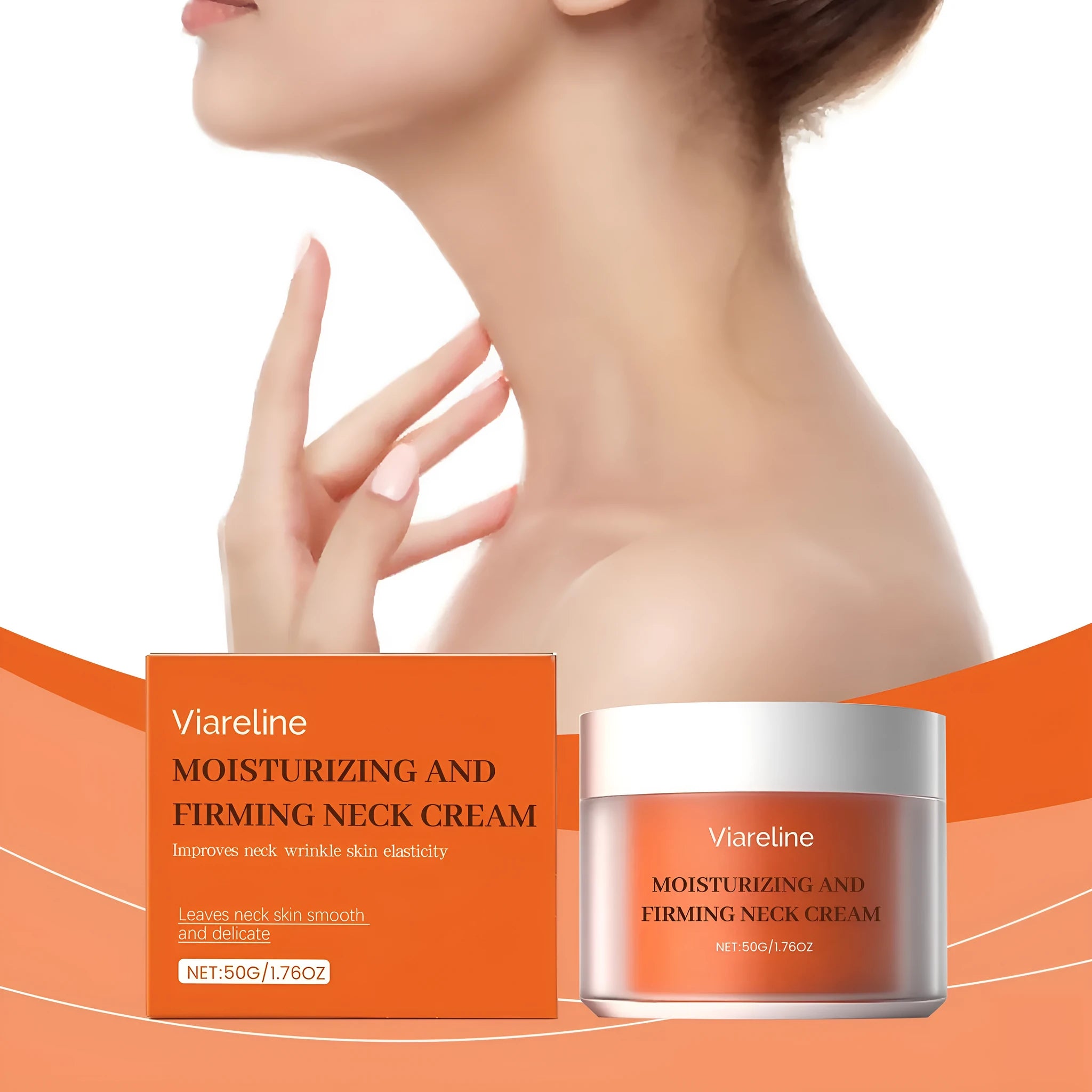 50g moisturising neck cream pot for daily facial and neck skincare