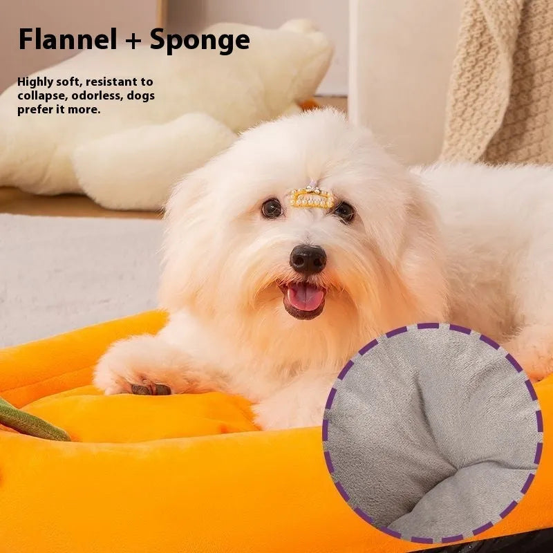 Removable washable dog mat in five sizes with orange, purple, brown, or grey cloth cover