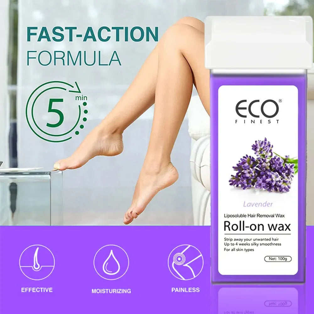 Lavender-scented hair removal wax depilatory cream for full body use.