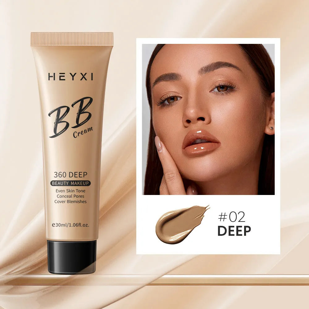 Waterproof BB cream with four colour options for sweat-proof makeup coverage