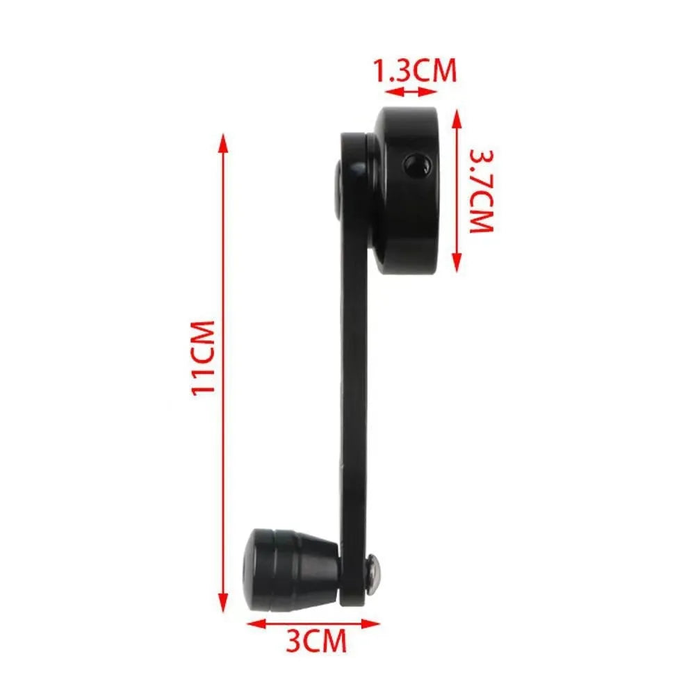 Pair of alloy car modification lifter hand crank accessories in black, blue, red, and silver colour options
