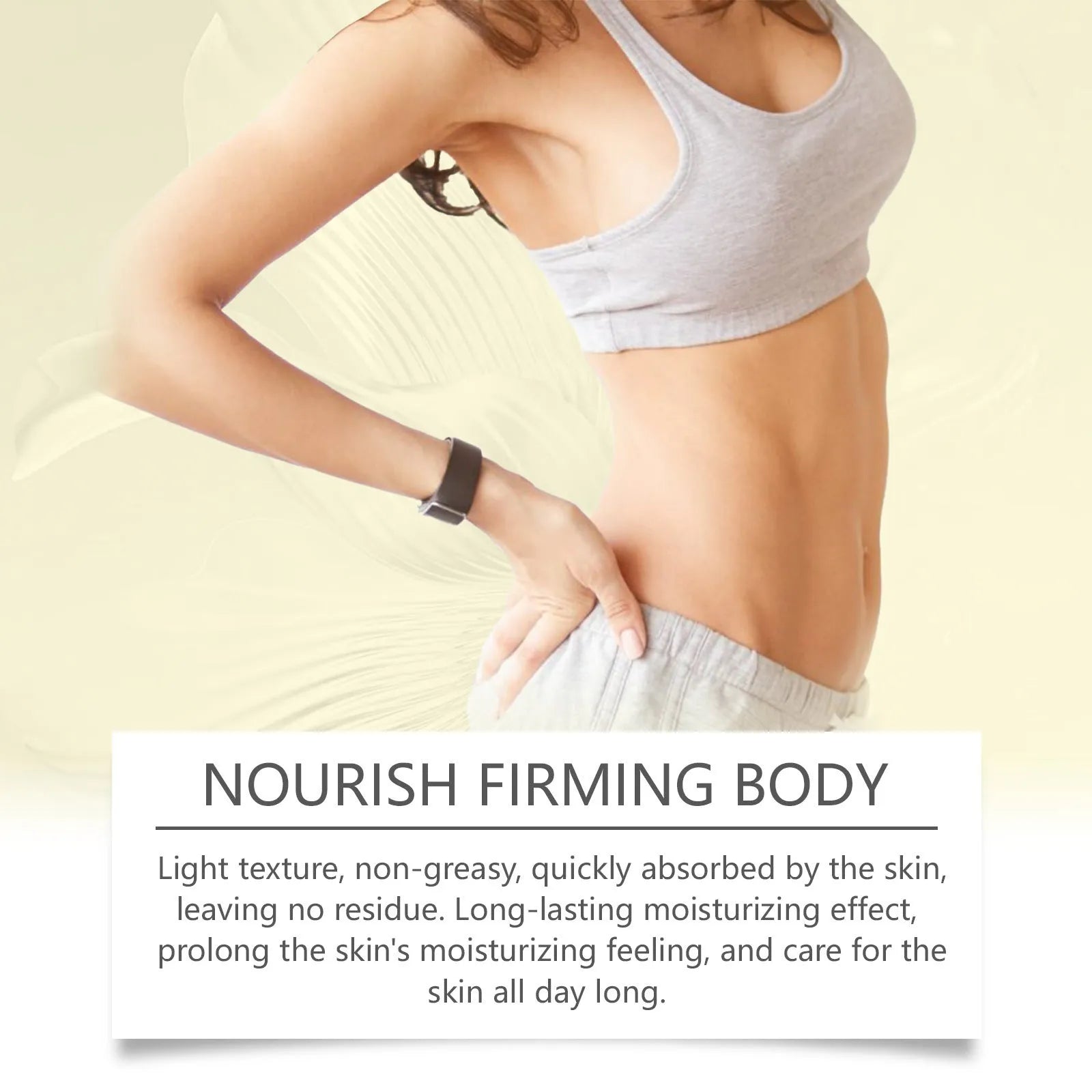 Body care kit with skincare oil and moisturising cream for nourishing and firming