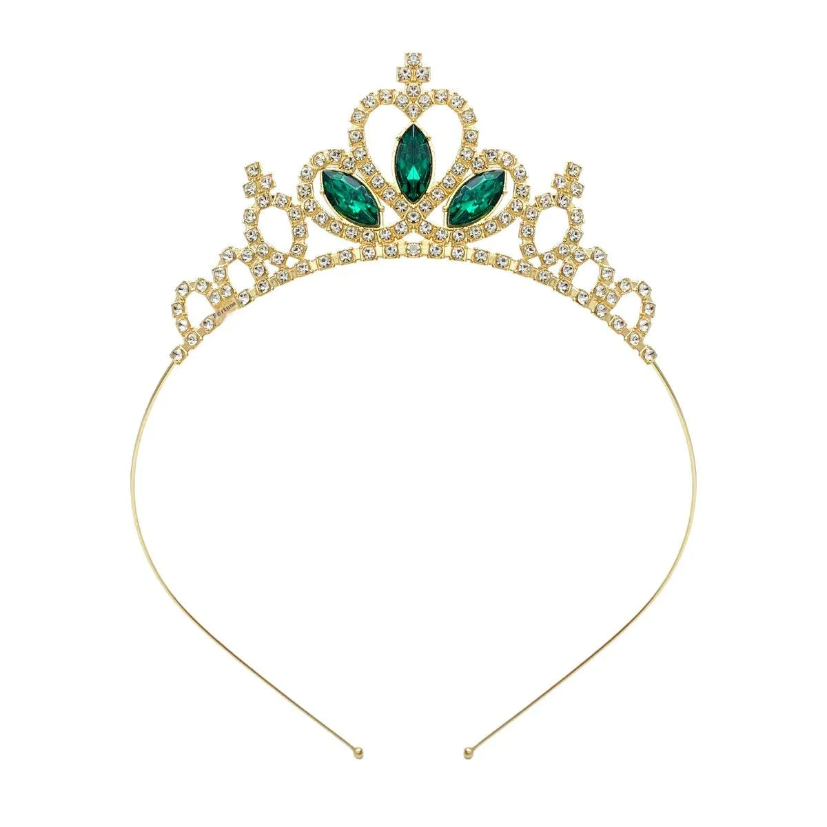 Girl's alloy princess crown with electroplated finish and crystal accents