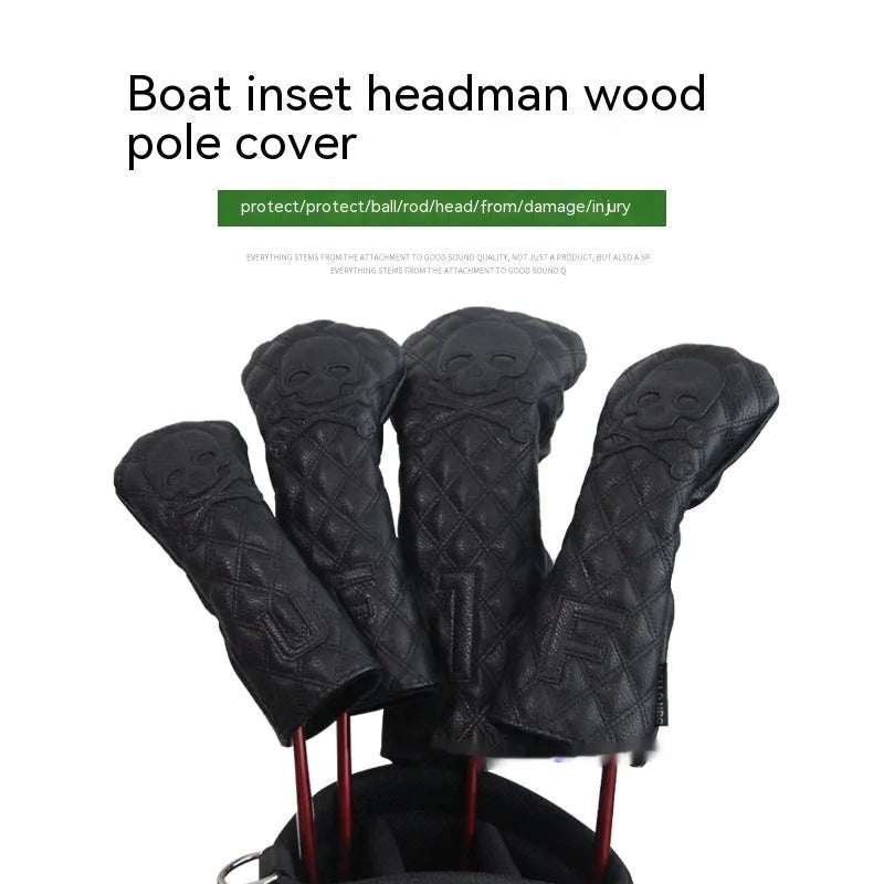 Black and white golf wooden pole waterproof protective cover for club shafts
