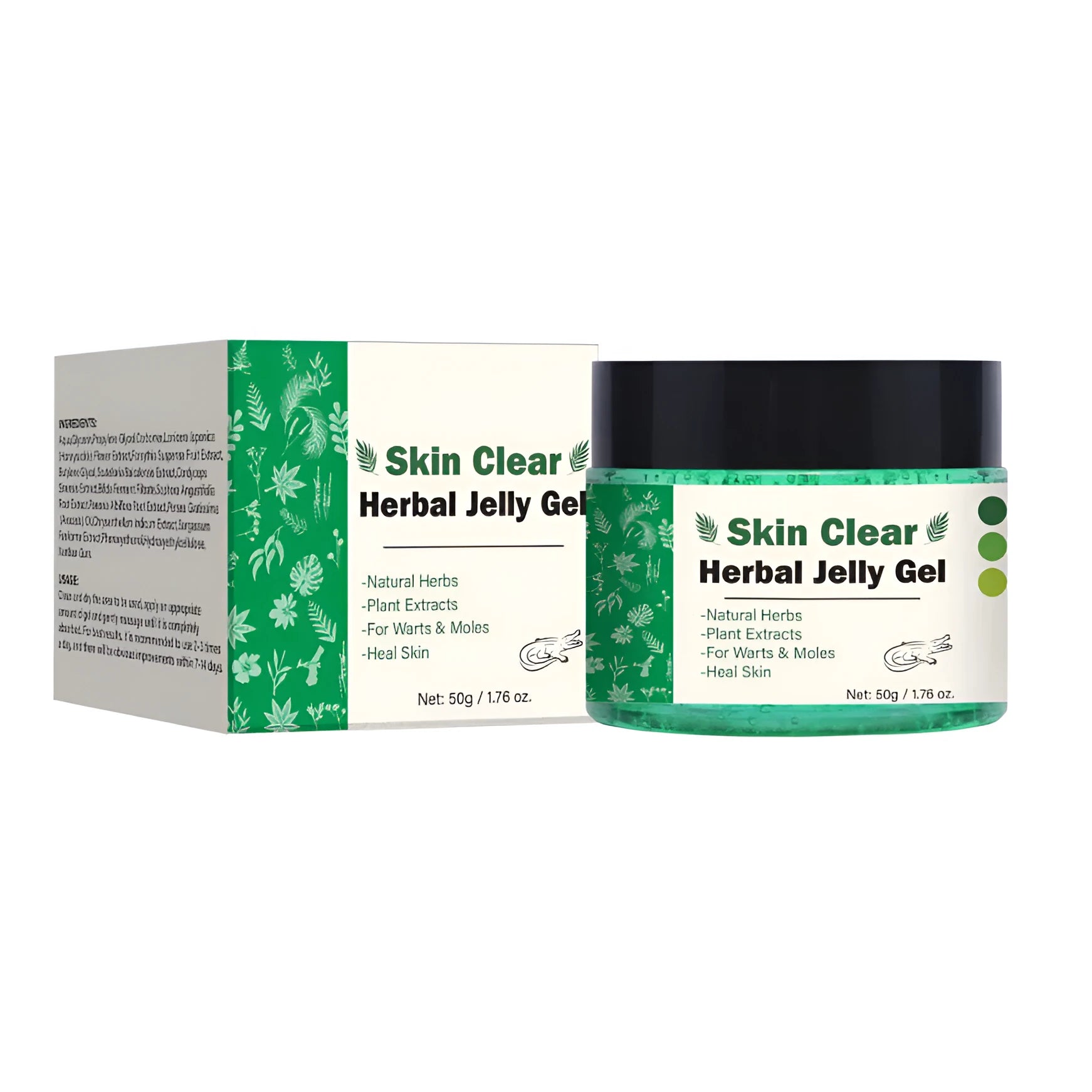 50g tube of clear herbal gel for facial and body skin care with cooling moisturising properties