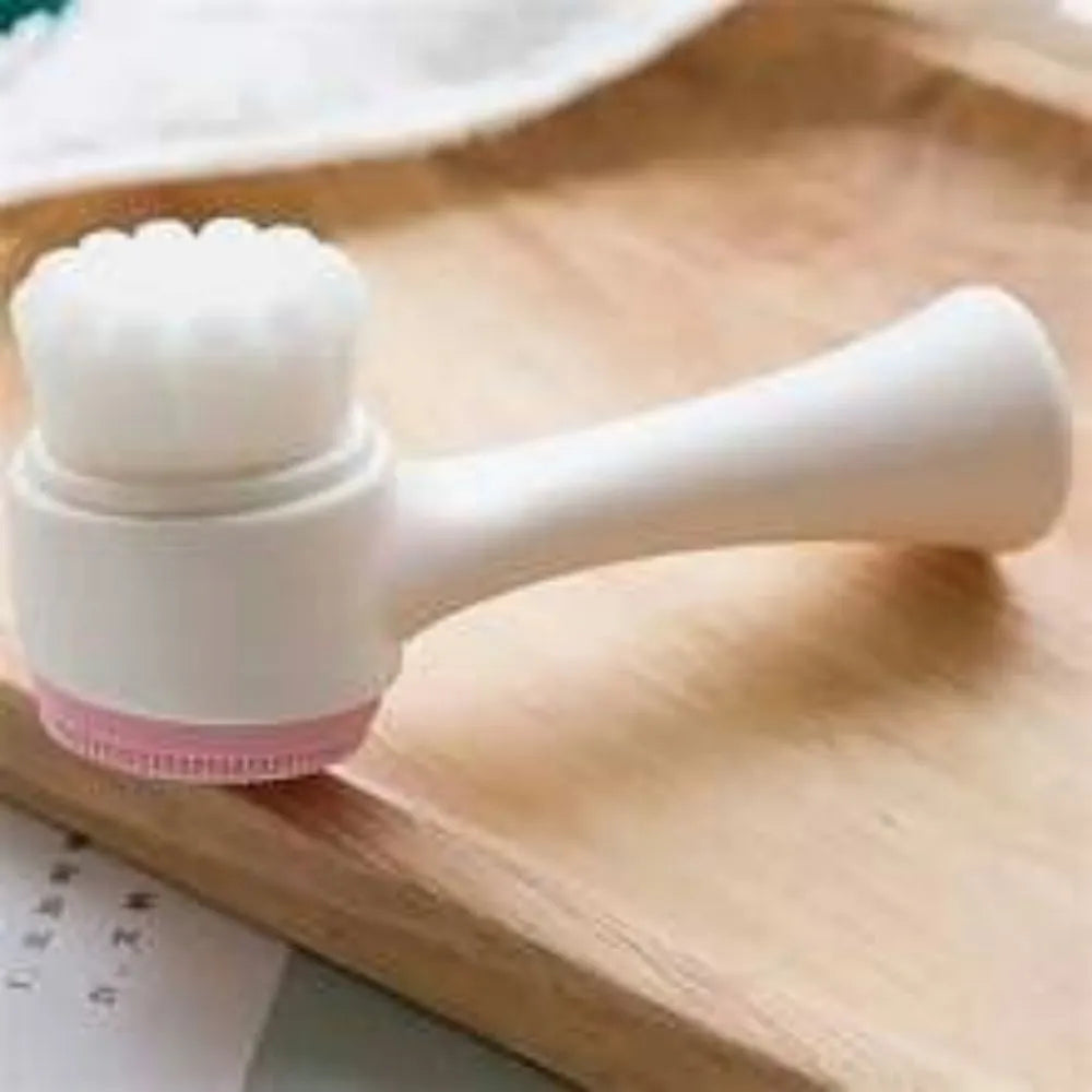 Blue nylon pet paw brush for dogs and cats measuring 13.5cm long