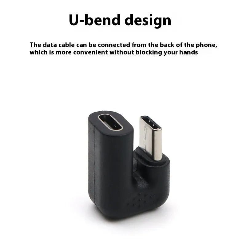 Plastic USB male to female adapter extension cable with U-bend connector, 4-piece pack.