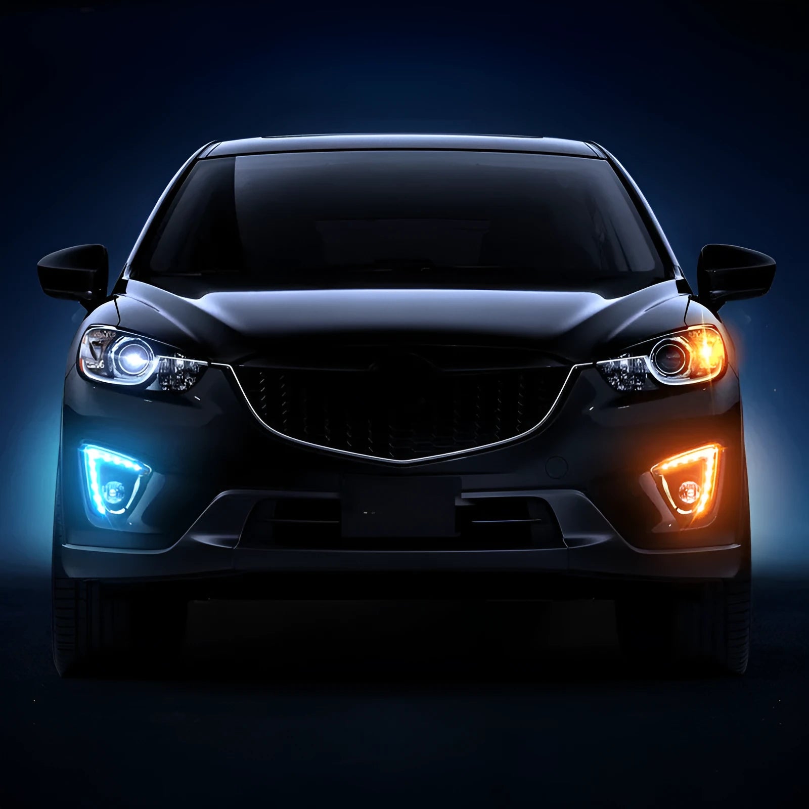 Mazda CX-5 daytime running light LED lamp unit with electroplated housing.