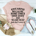 Pink couple's t-shirt with printed design showing straight cut and short sleeves