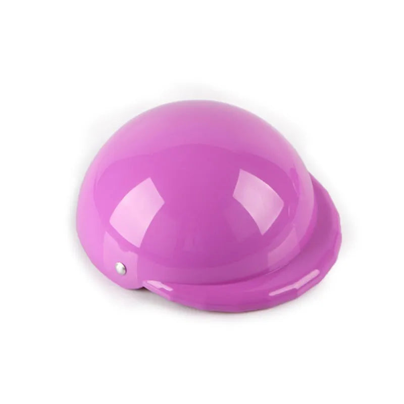Plastic dog motorcycle cap helmet in seven colours with three size options for small medium large dogs