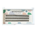 V-shaped fairy fishtail false eyelashes showing thick segment design with five size options