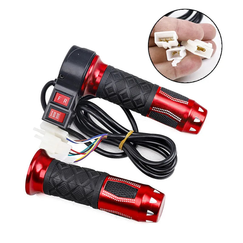 Three-wheel electric vehicle accelerator conversion kit with plastic rotating handle and fuel switch