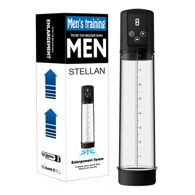 Diqiao coloured male masturbation device with electric pump for negative pressure stretching exercise.