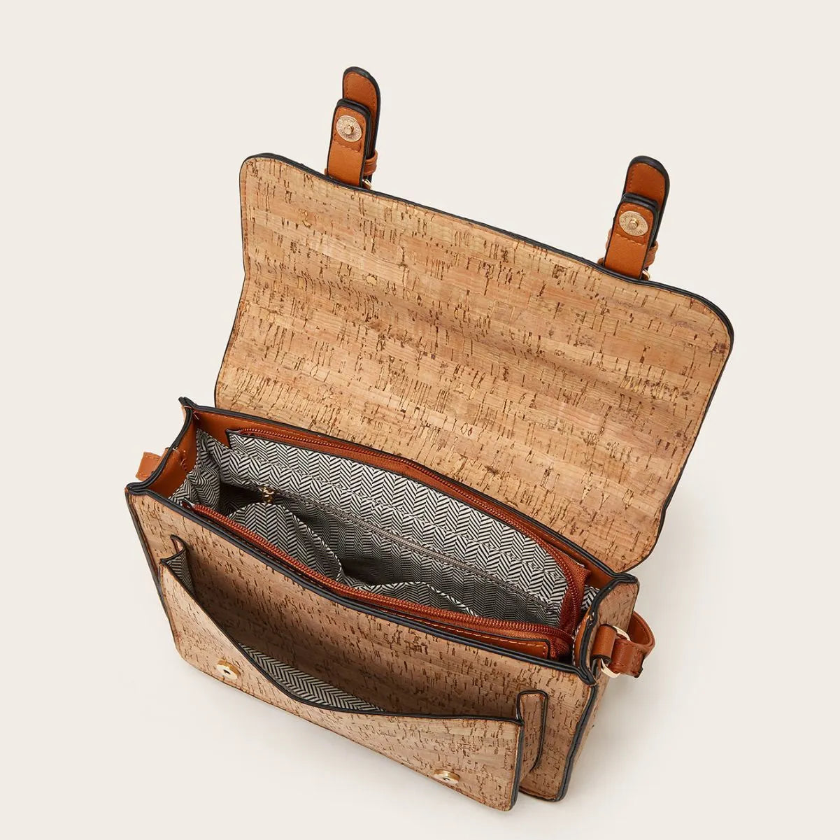 Women's large capacity one-shoulder crossbody bag in PU leather, showing the adjustable strap and one of the four available print designs.