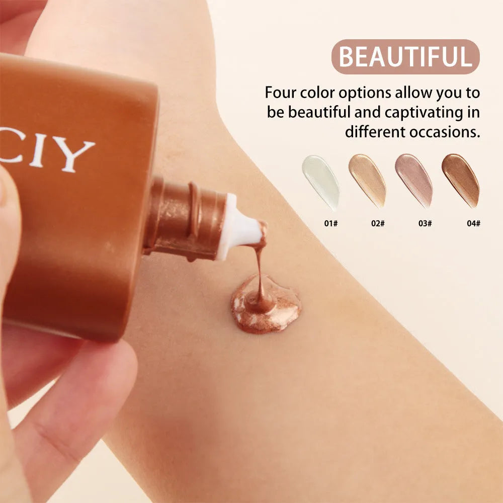 30ml contour liquid cream bottle for face and body brightening with four colour options