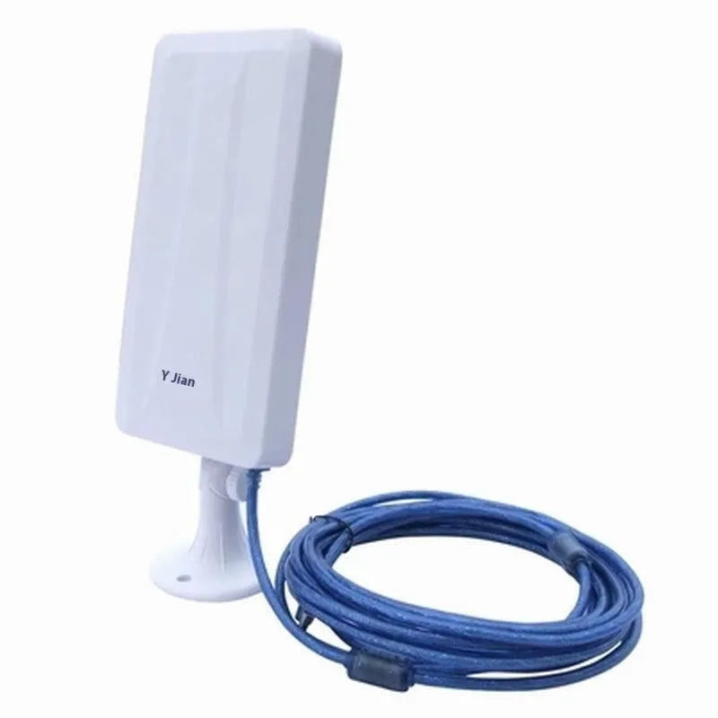 White USB wireless network card with Type USB connector for computer wireless connectivity