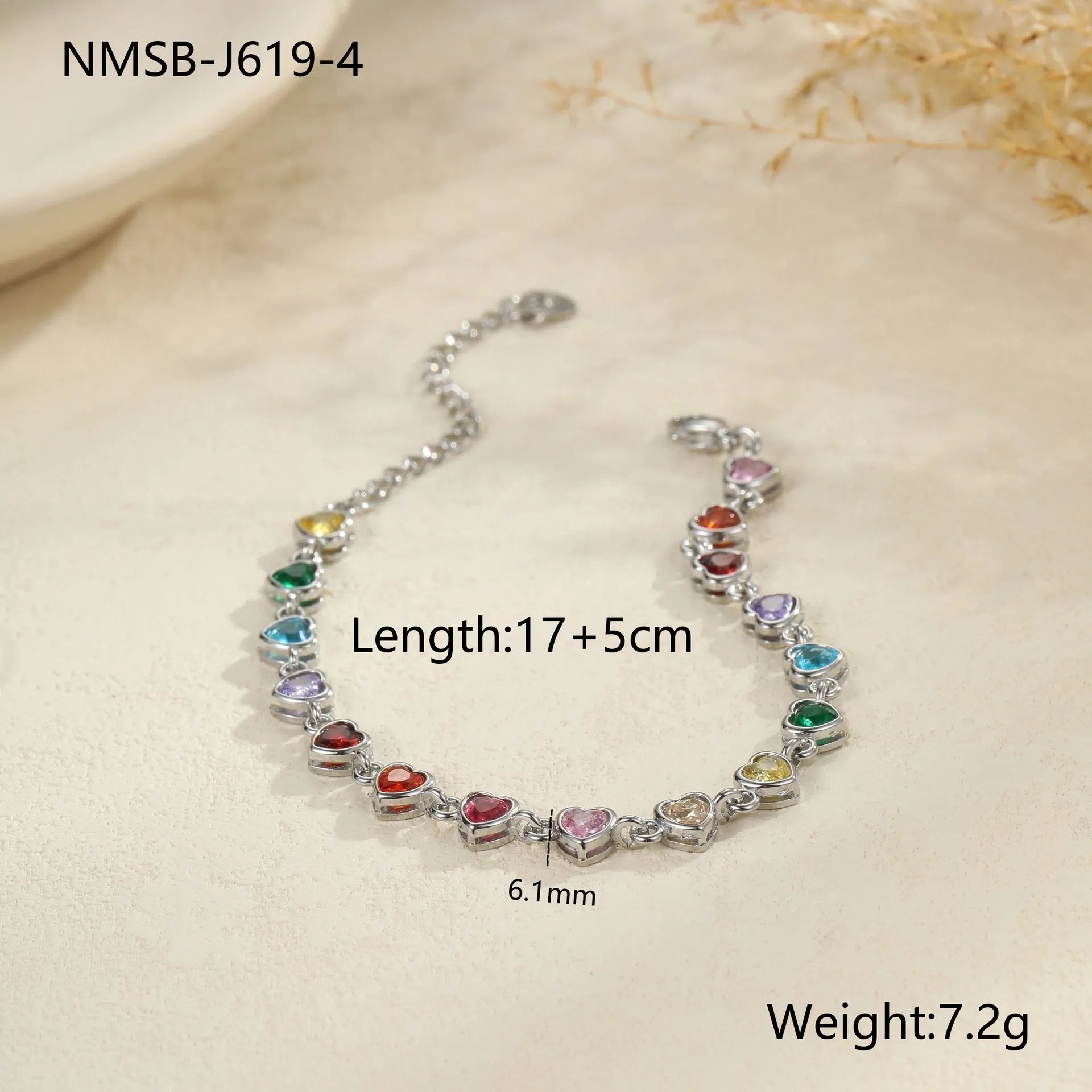 Women's stainless steel bracelet with geometric shapes in gold or silver electroplated finish