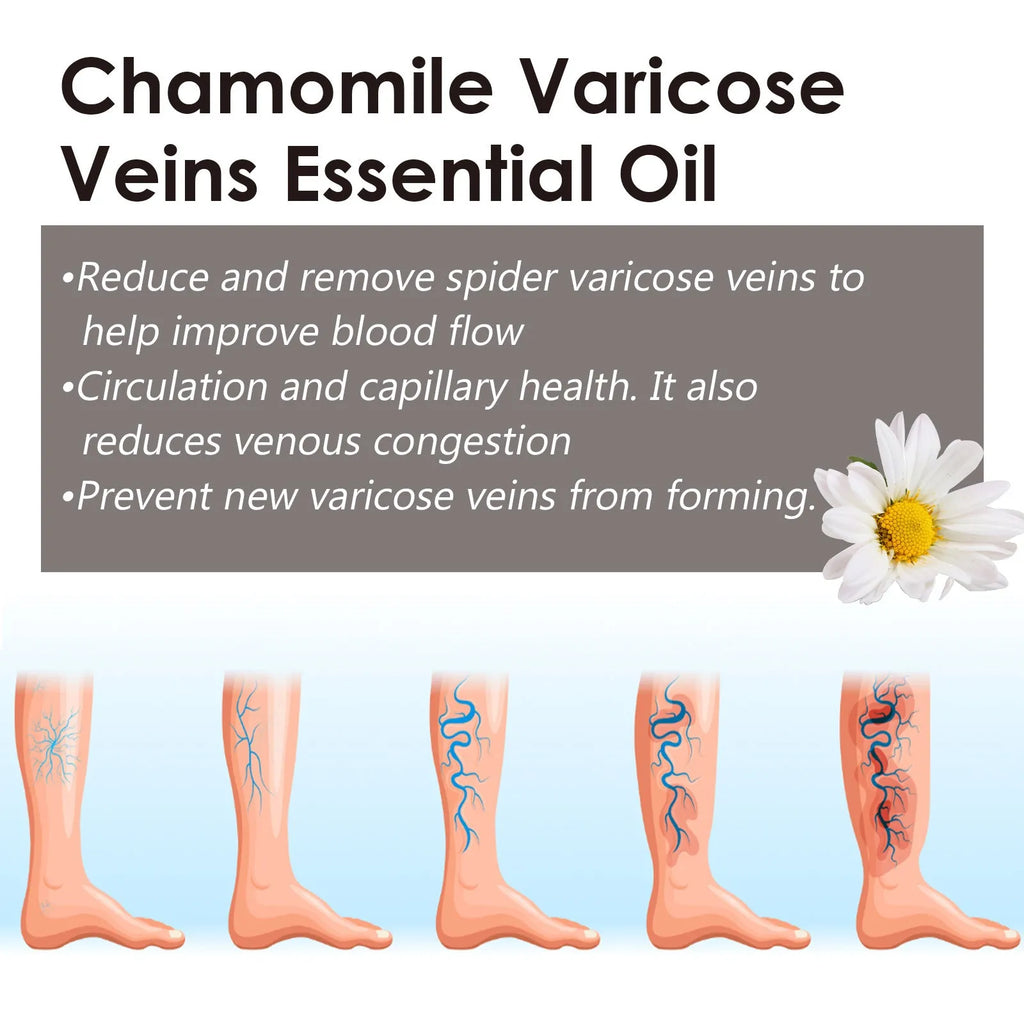 10ml chamomile leg essential oil bottle for skin care and massage treatment