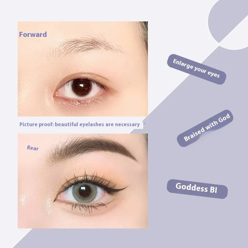 V-shaped fairy fishtail false eyelashes showing thick segment design with five size options