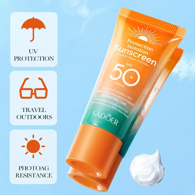 50g Double Tube Multi-Effect Repair Isolation Sunscreen and makeup primer product