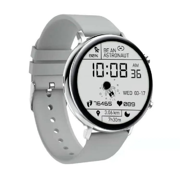 Smart watch with aluminium alloy bezel and carbon fiber back, showing Bluetooth calling interface on screen