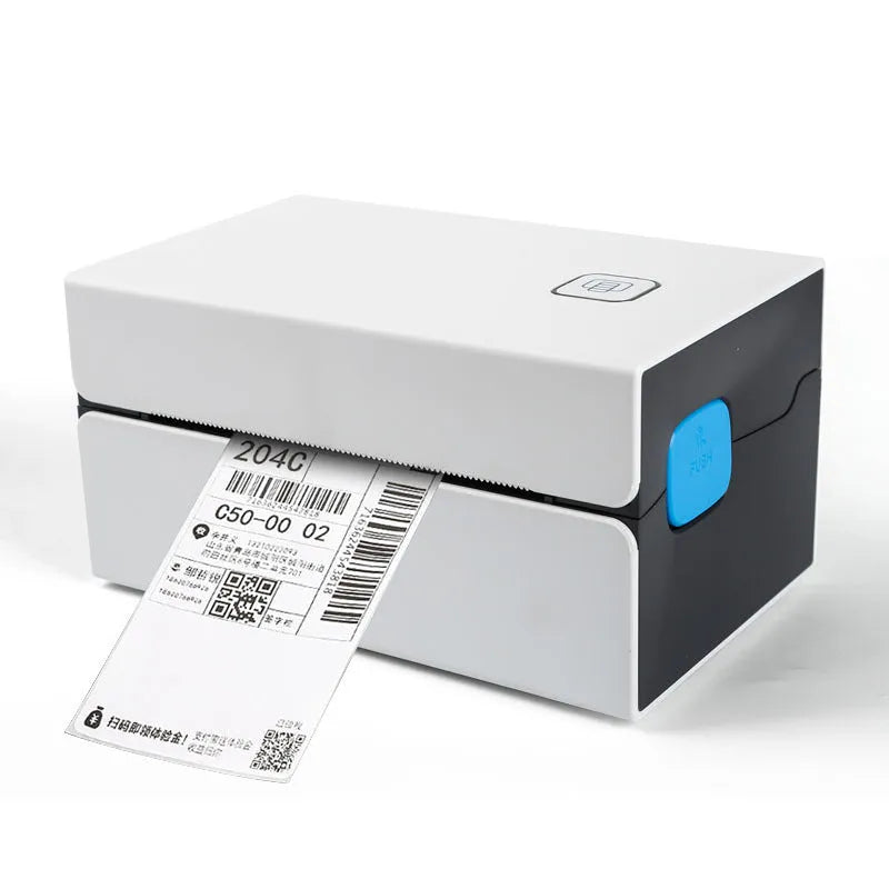 Black thermal label printer with USB interface for express order printing, 2kg weight