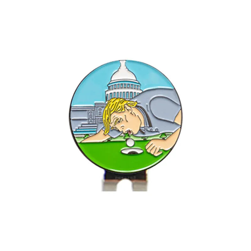 Zinc alloy personalised hat clip for golf with dragon year and IDID designs.
