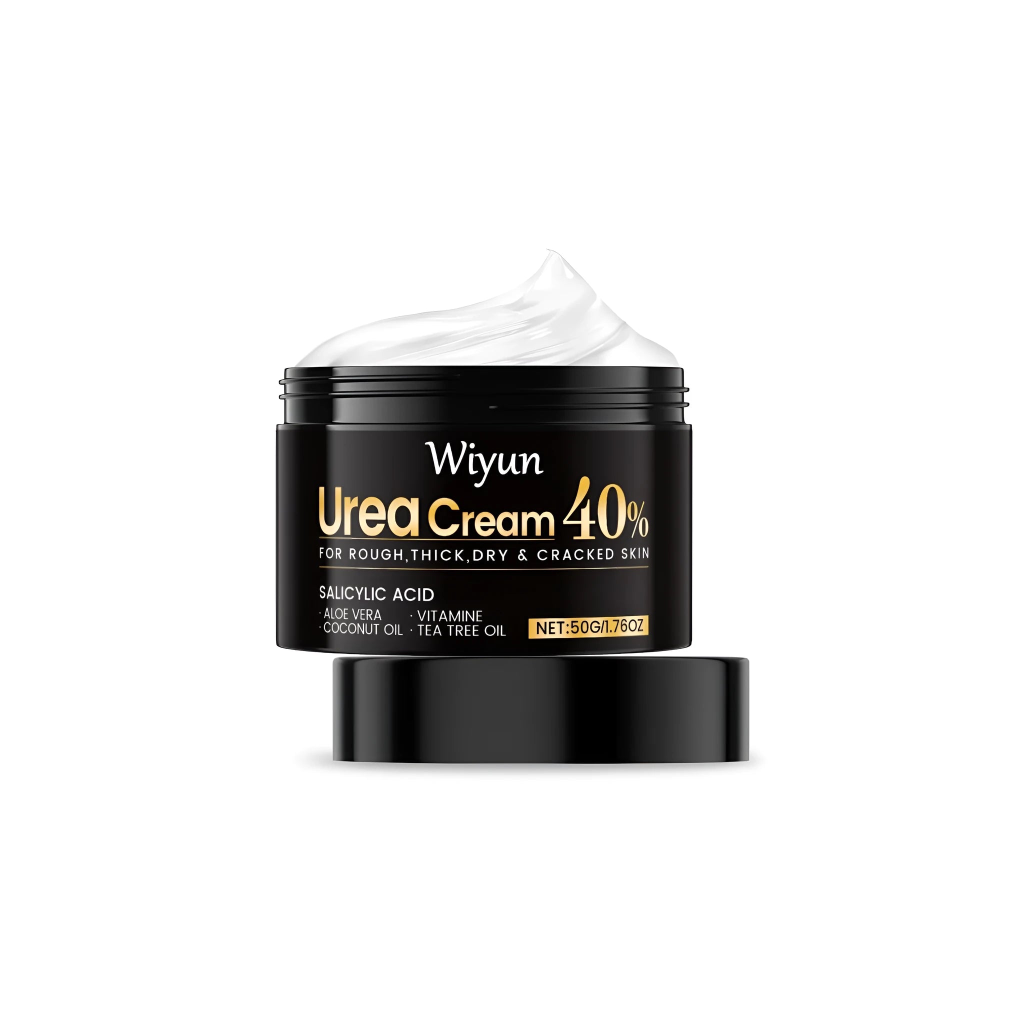 50g tube of urea hand and foot cream with salicylic acid and aloe vera.