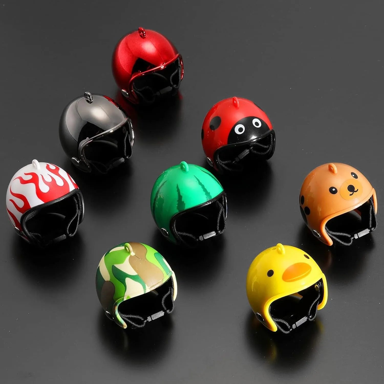 Adjustable plastic chicken helmet for small pet protection with elastic bands and sponge lining