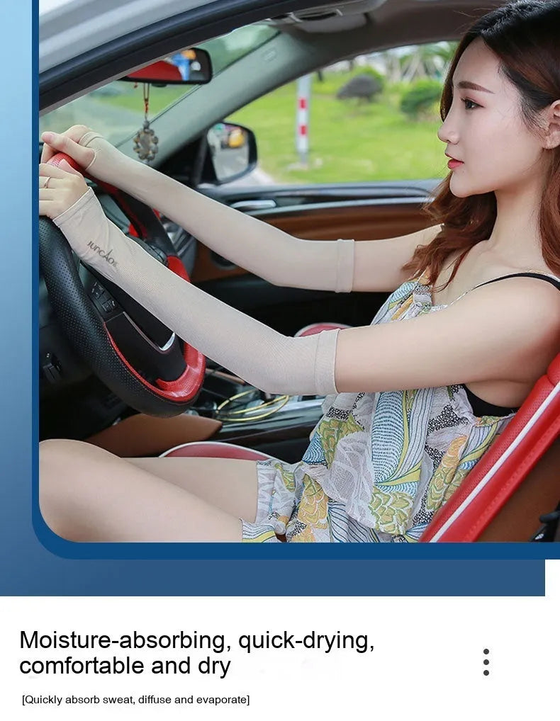 Unisex driving oversleeves with open-finger design in five colour options