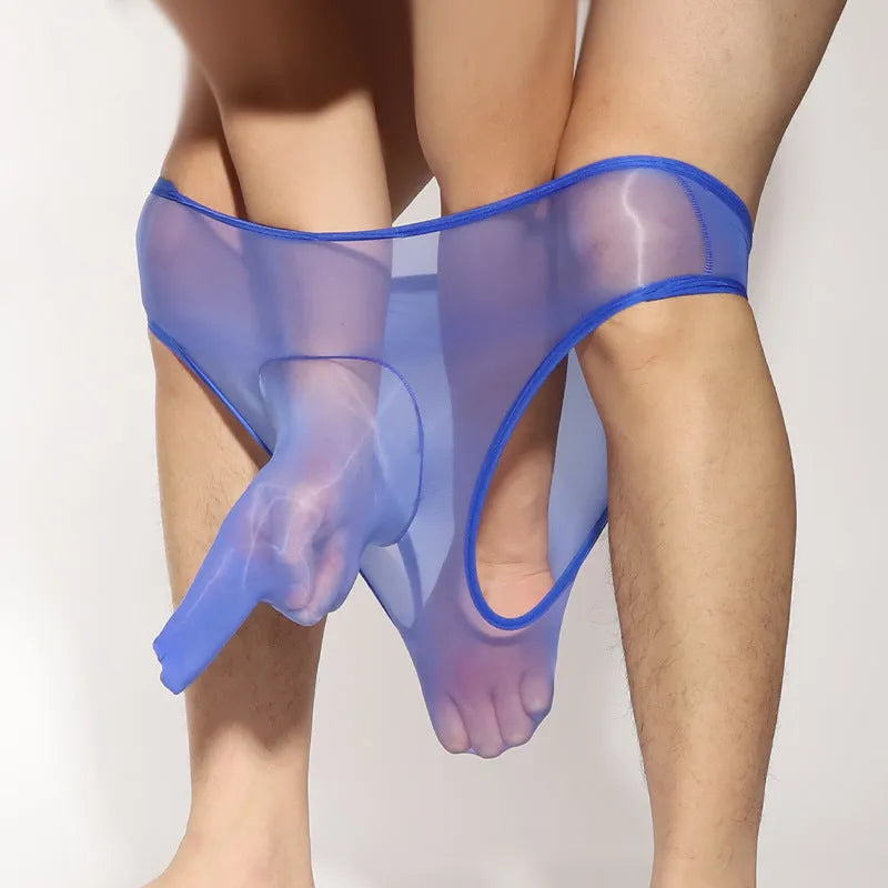Men's ultra-thin nylon briefs with bullet separation in multiple colours