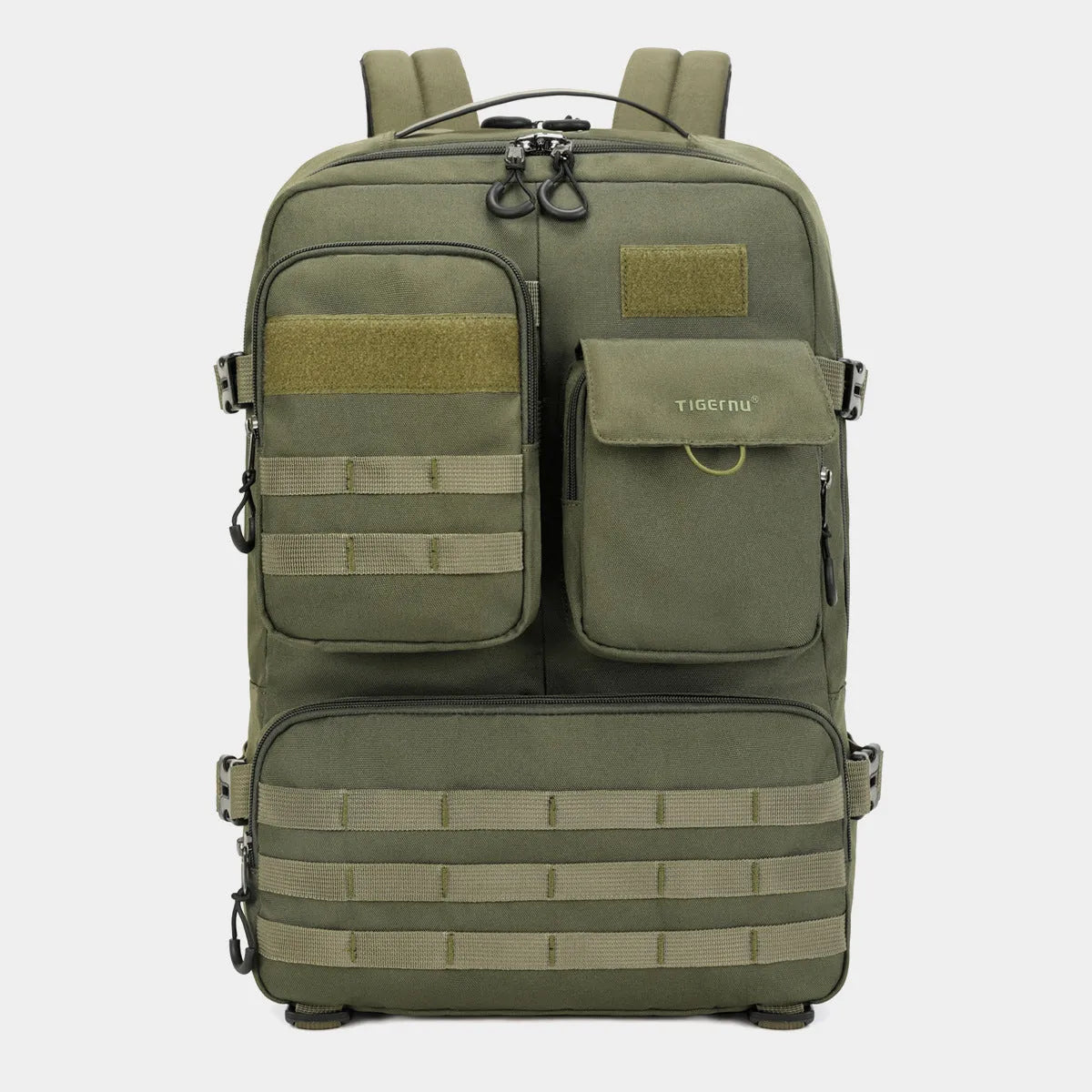 Army Green waterproof tactical backpack with 17-inch size and 20-35L capacity for outdoor sports