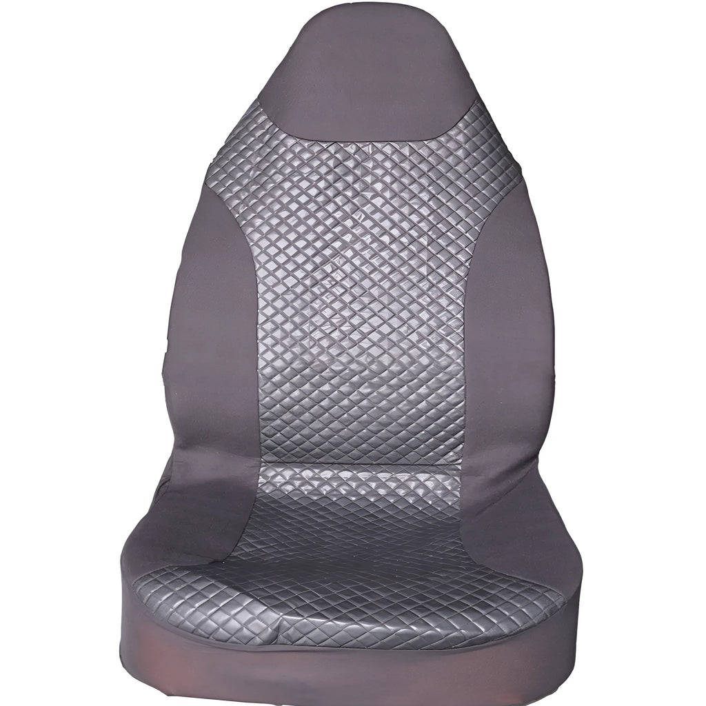 Black quilted PU and polyester fabric universal automotive seat cover