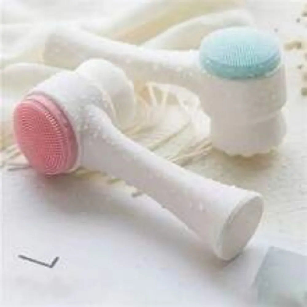 Blue nylon pet paw brush for dogs and cats measuring 13.5cm long