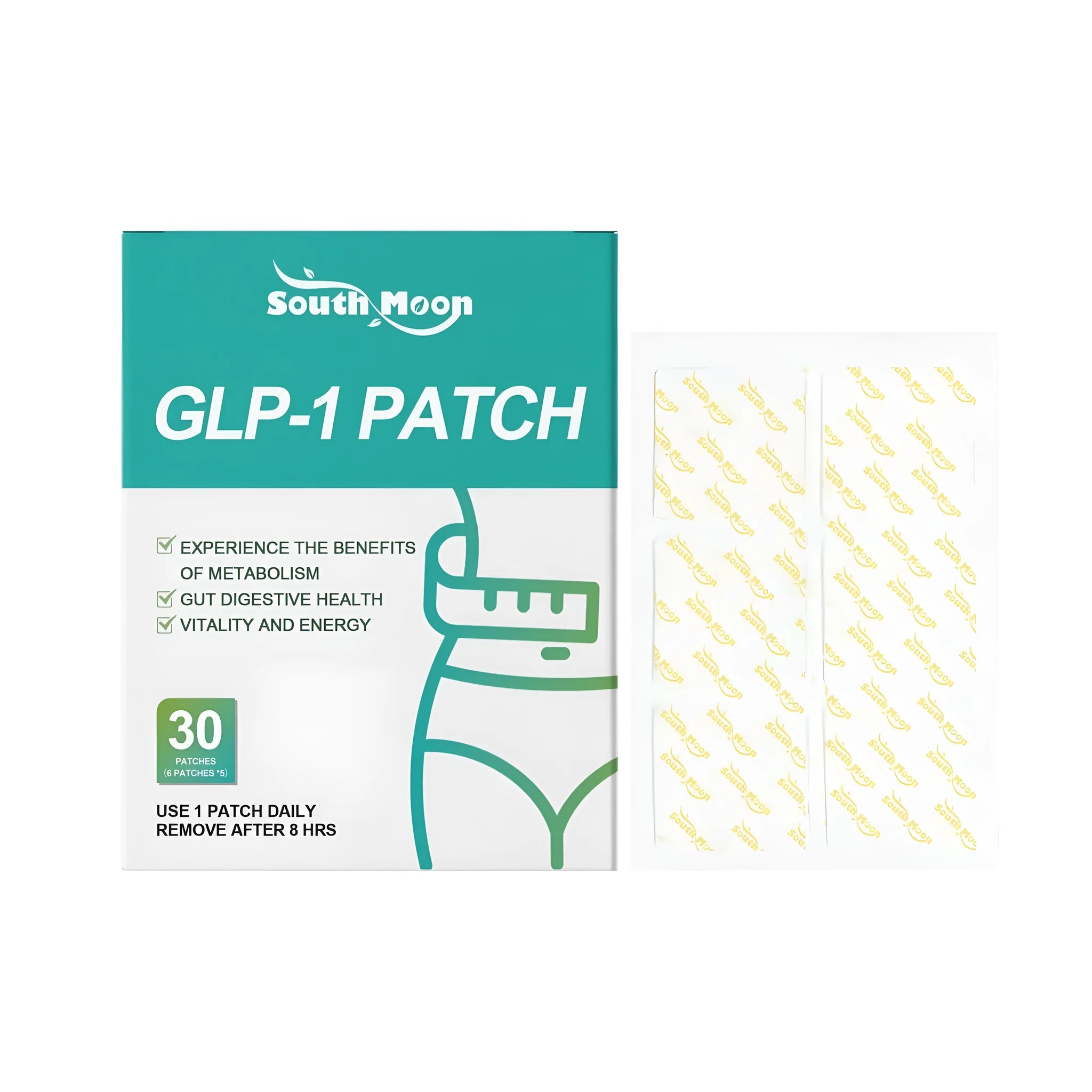 Plant extract metabolism care patch pack of 30 patches with green tea and pomegranate ingredients