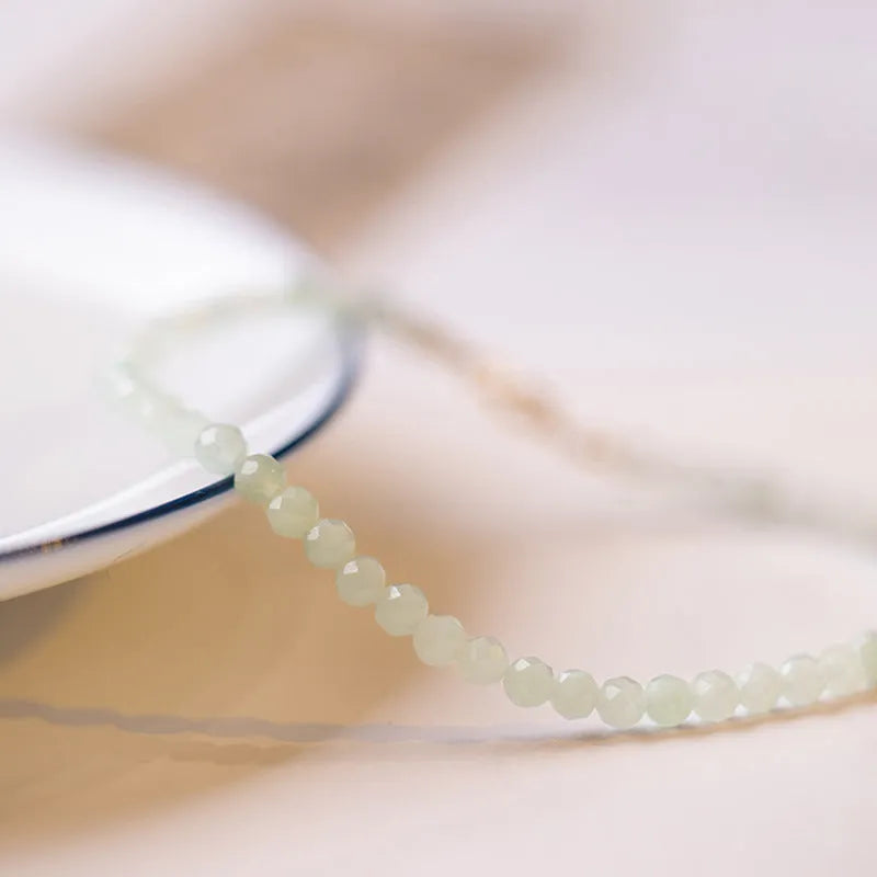 Korean style retro jade bracelet in ball type design with multiple sizing options