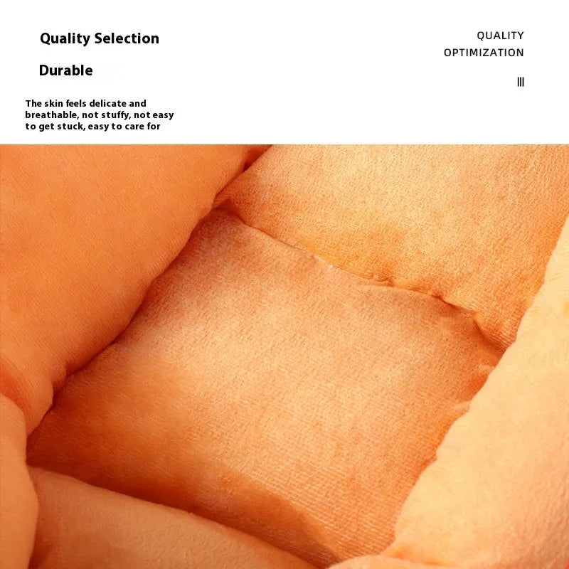 Carrot-shaped double-sided removable cloth pet bed in medium and large sizes