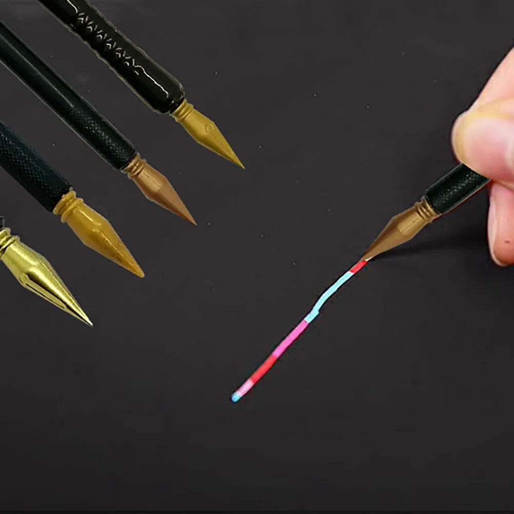 Scratch art pen with PS plastic body and metal tip for drawing on scratch paper