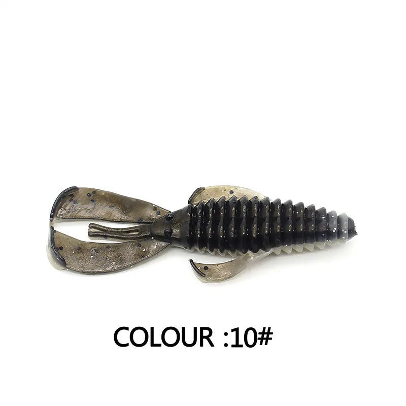 PVC fishing soft bait lure in two sizes with multiple colour variations for freshwater and saltwater angling