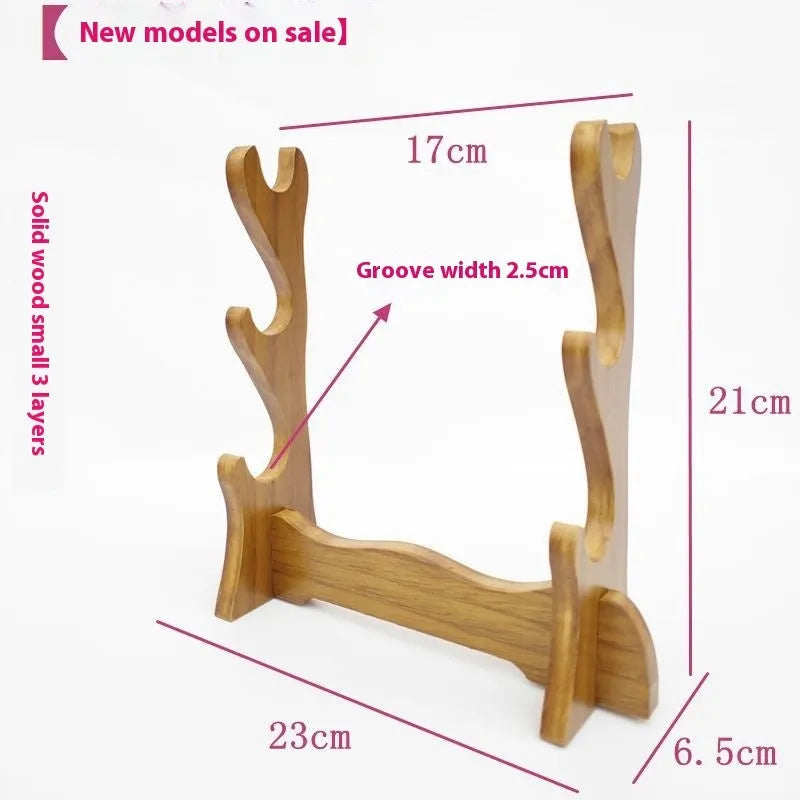 Handmade wooden multi-layer bracket shelf with Chinese style design for displaying decorations