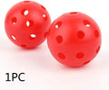 Multi-colour 42mm golf practice balls in blue, green, orange, red, white and yellow colours
