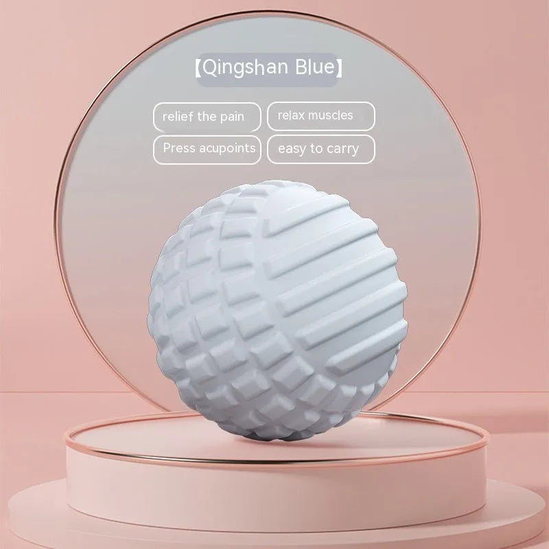 6cm TPR foot massage ball in blue colour for yoga and fitness muscle relief