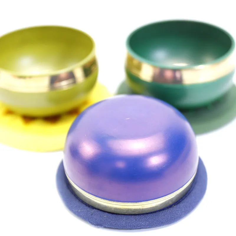 Handmade colourful Himalaya singing bowl 7.8cm diameter with mallet for meditation and sound therapy