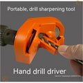 Universal portable grinding sander tool with orange and black replacement wheels
