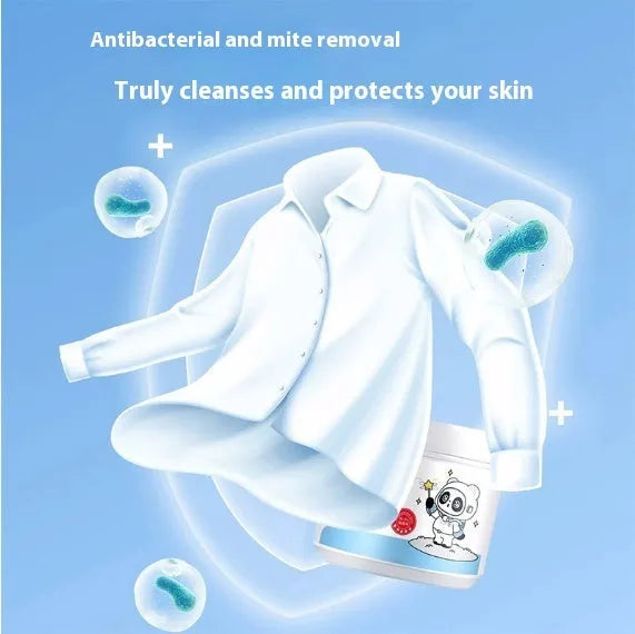 Bottle of biological enzyme bubble powder laundry detergent for down jackets and wool