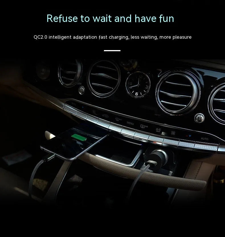 QC30 fast car charger with Quick Charge 2.0 USB port for vehicle mobile phone charging