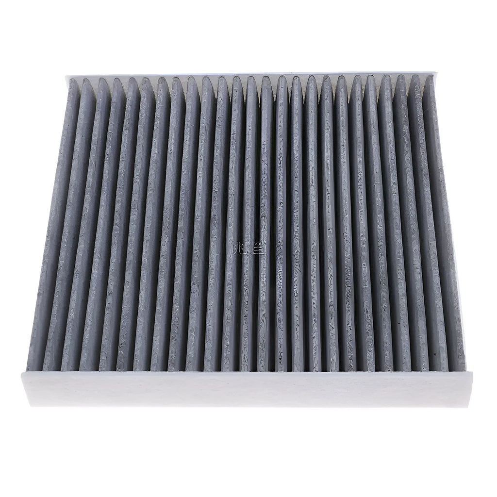 Grey Geely cabin air filter element measuring 215mm by 210mm by 30mm