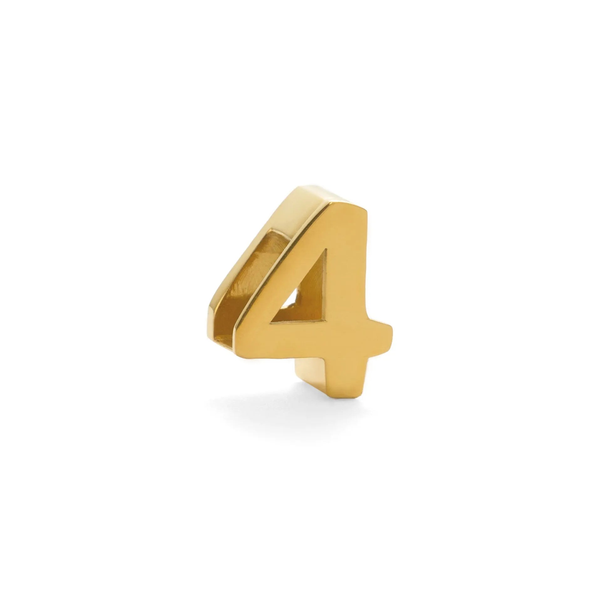 Titanium steel necklace with a single charm showing a number or letter on a 40.5cm gold or silver chain.