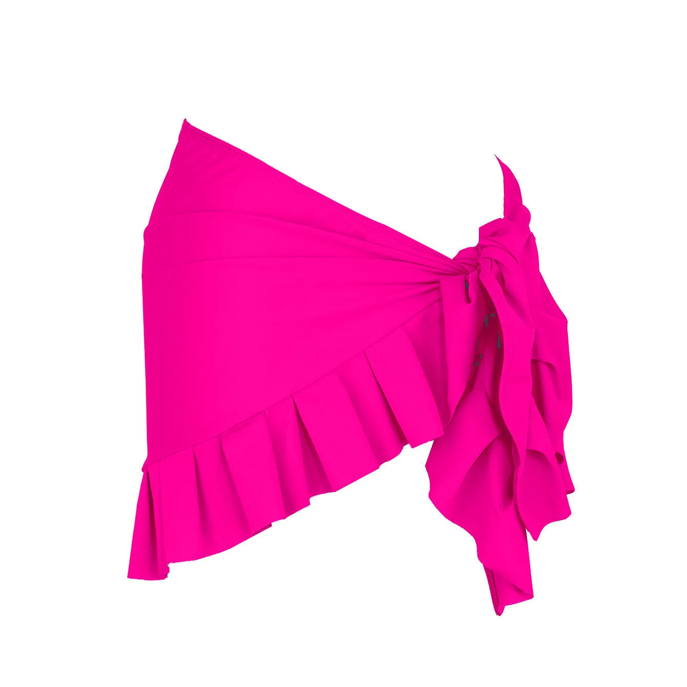 Women's single-shoulder suspender tube top one-piece swimsuit in solid colour with high-waist design